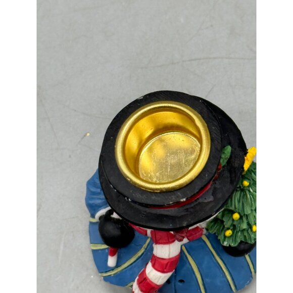 Christmas Snowman Candle Holder By Robert Alan Candle Co. Festive Winter READ - Picture 2 of 6